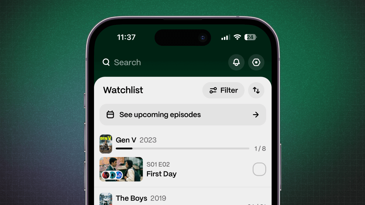 A screenshot of the Marathon app with a new top bar with search, notifications, and settings buttons.